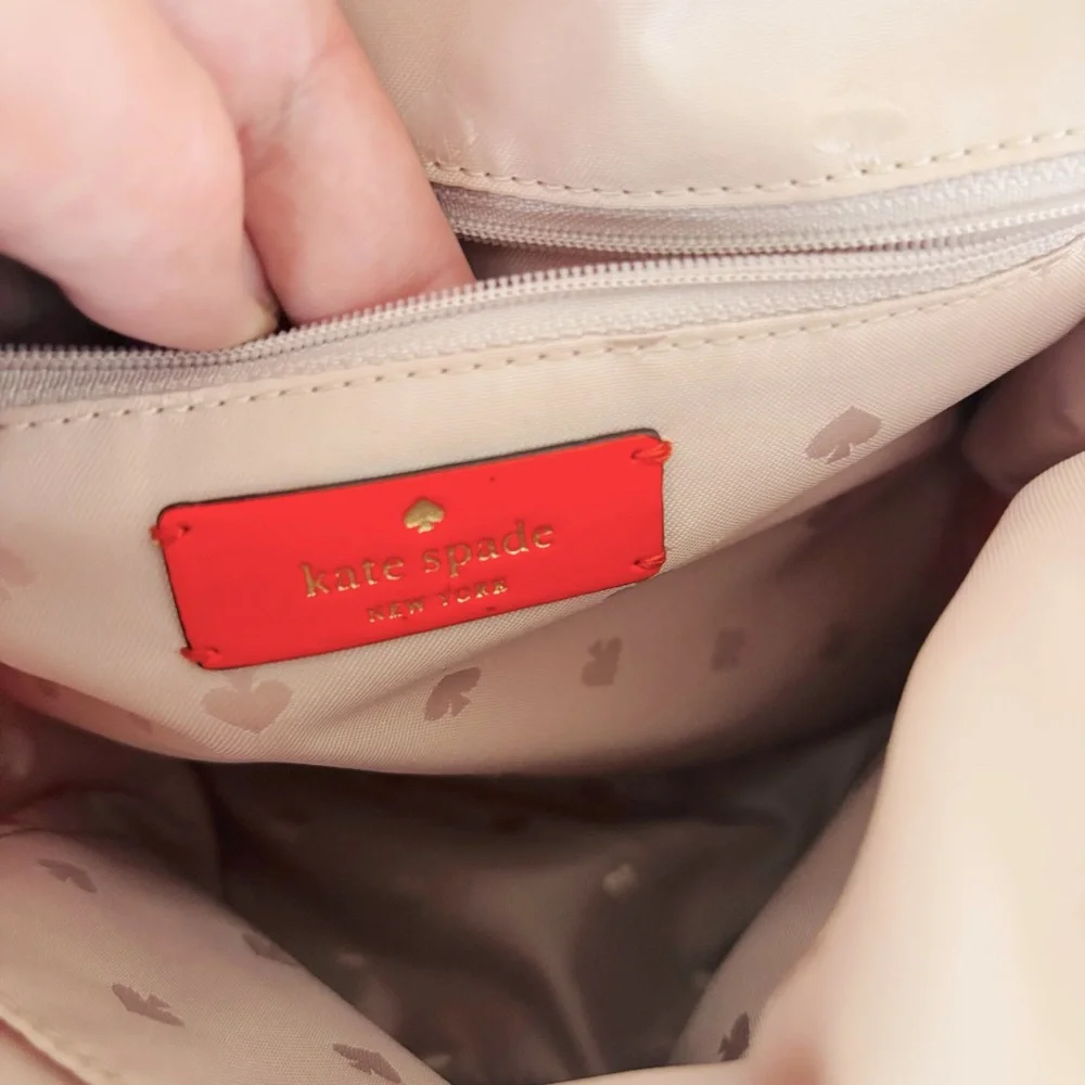 Kate Spade Karissa Medium Orange and White Floral Backpack‎
